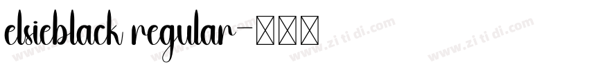elsieblack regular字体转换